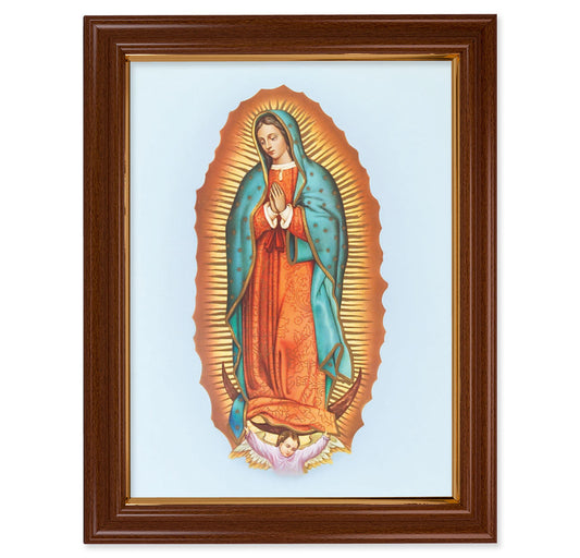 Our Lady of Guadalupe Walnut Finish Framed Art
