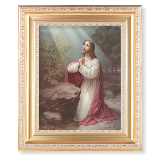 Christ on the Mount of Olives Gold Framed Art