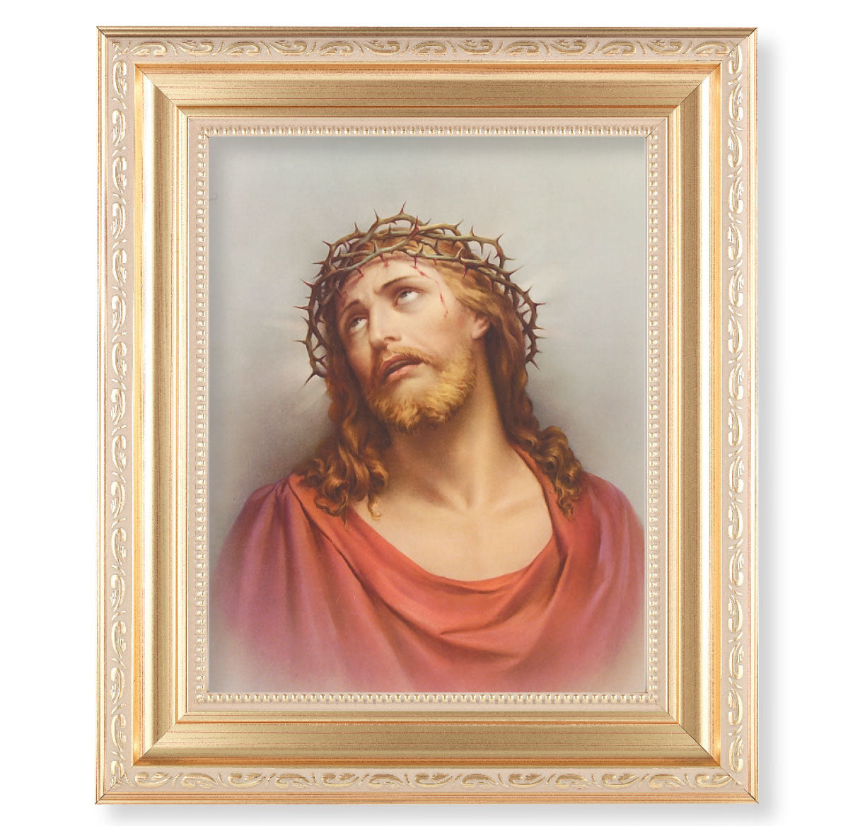 Christ in Agony Satin Gold Framed Art