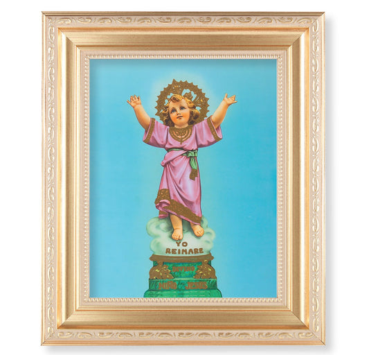 Divino Nino Satin Gold Framed Art