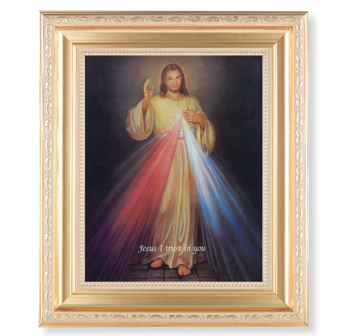 Divine Mercy Satin Gold Framed Art
