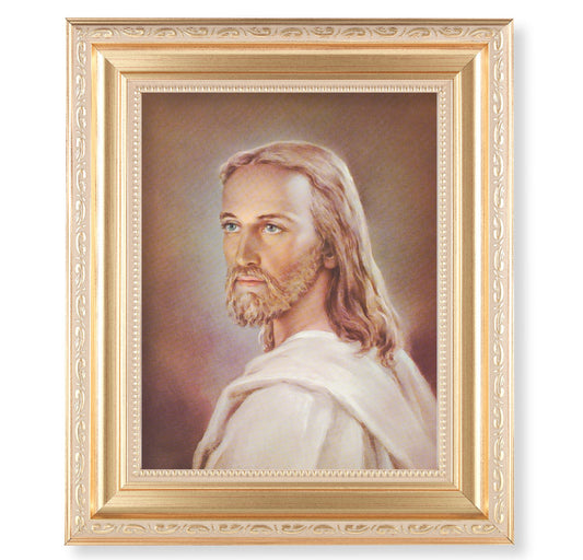 Head of Christ Gold Framed Art