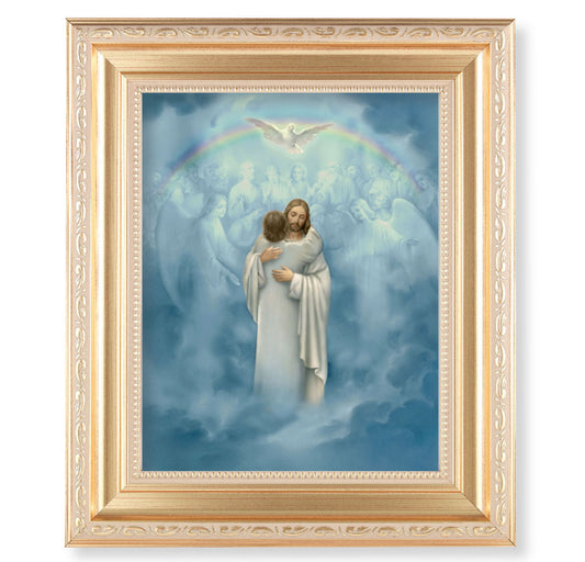 Christ Welcoming Home Gold Framed Art