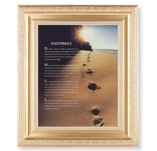 Footprints Gold Framed Art