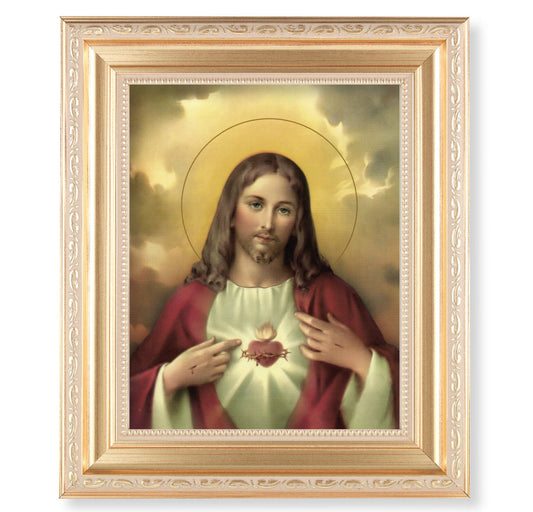 Sacred Heart of Jesus Gold Framed Art
