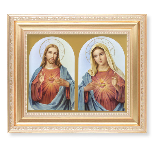 The Sacred Hearts Gold Framed Art