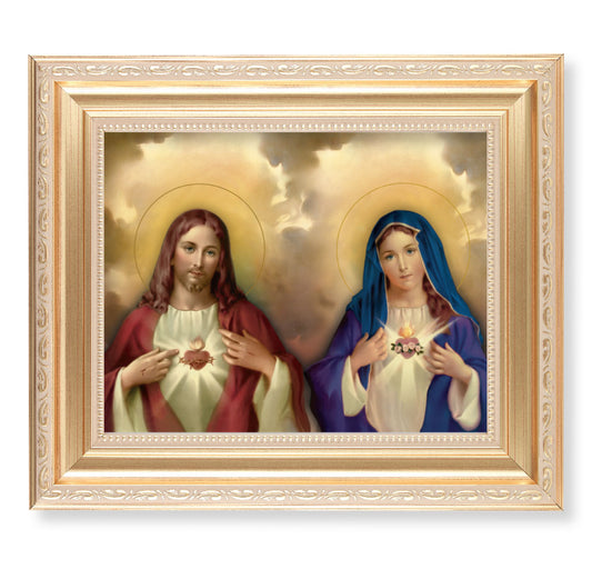 The Sacred Hearts Gold Framed Art