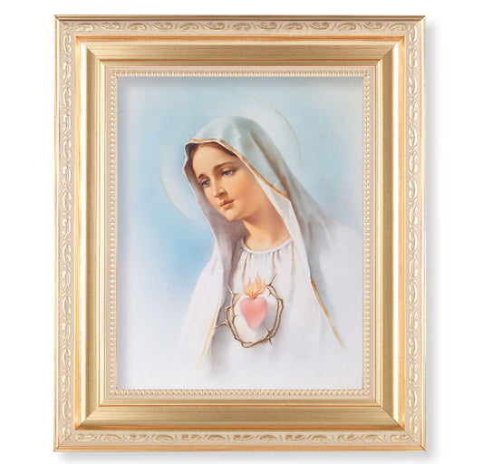 Immaculate Heart of Mary Gold Framed Art