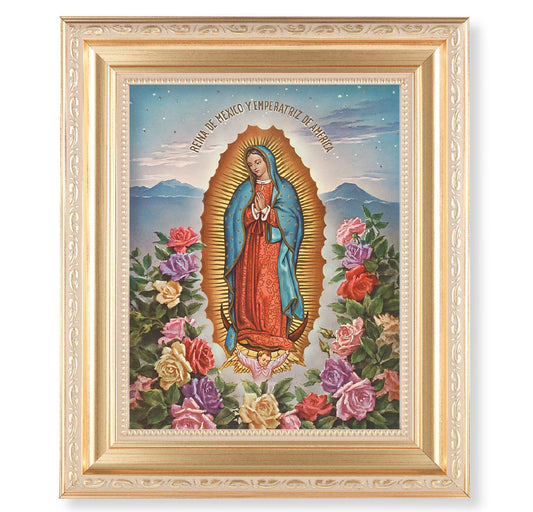 Our Lady of Guadalupe Gold Framed Art