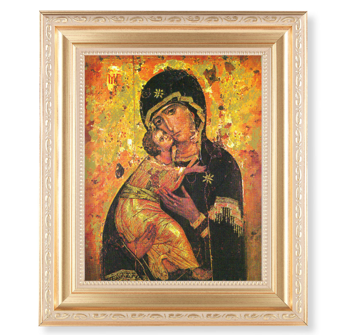 Our Lady of Vladimir Gold Framed Art
