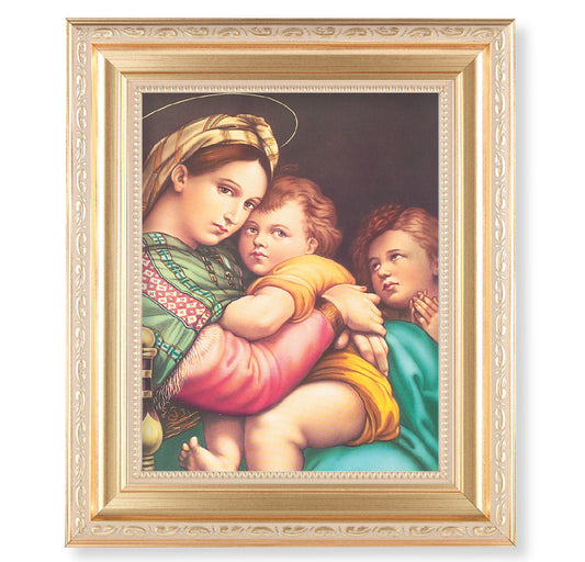 Madonna and Child Gold Framed Art