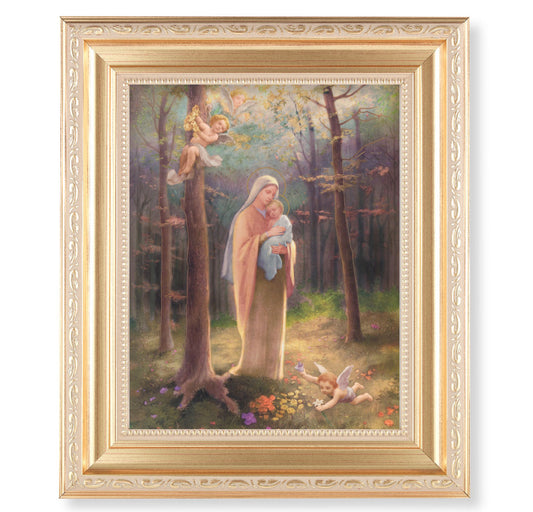 Madonna of the Woods Gold Framed Art