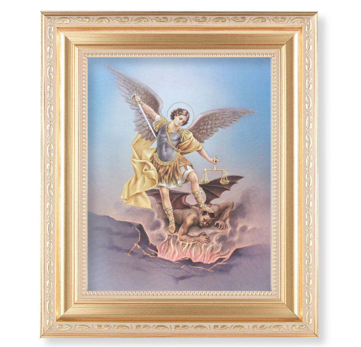 St. Michael Gold Framed Art