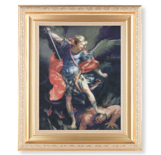 St. Michael Gold Framed Art