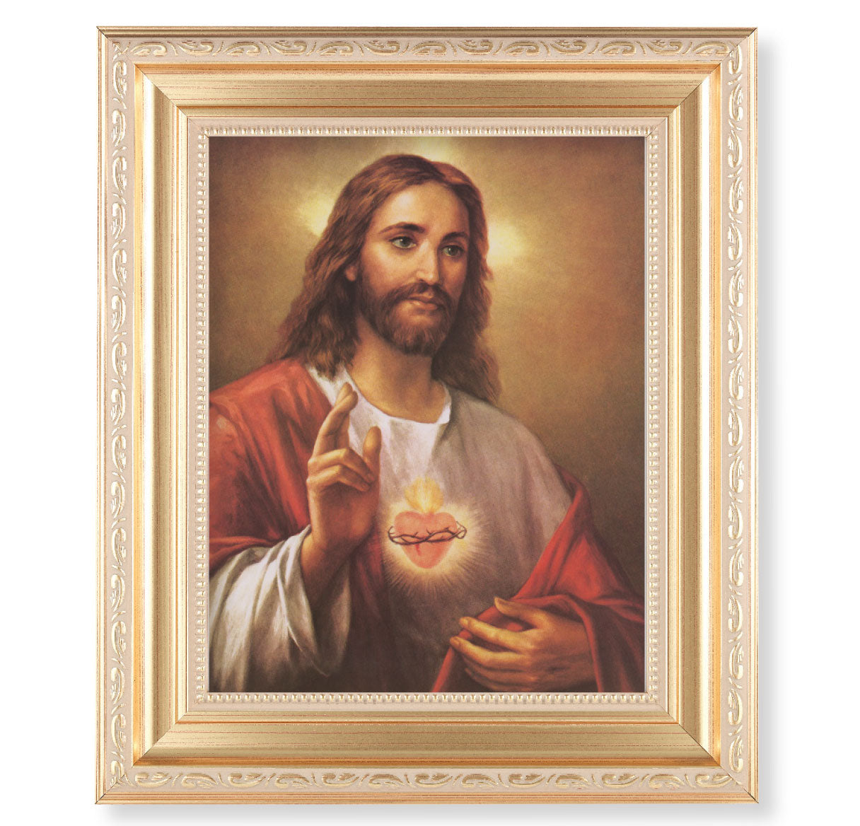 Sacred Heart of Jesus Gold Framed Art