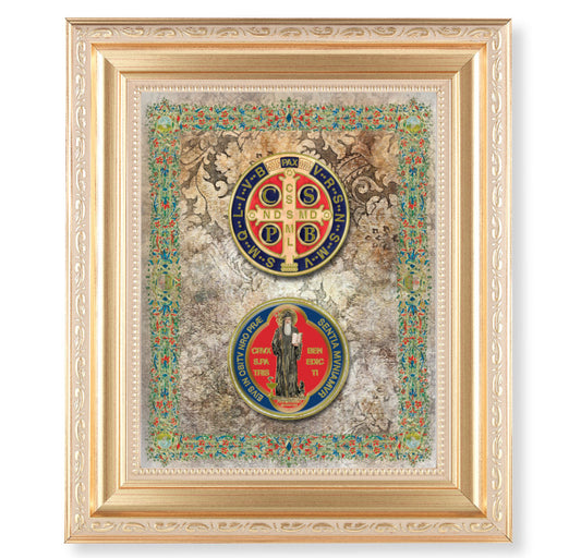 Medals of St. Benedict Gold Framed Art