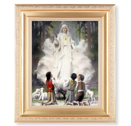 Our Lady of Fatima Gold Framed Art