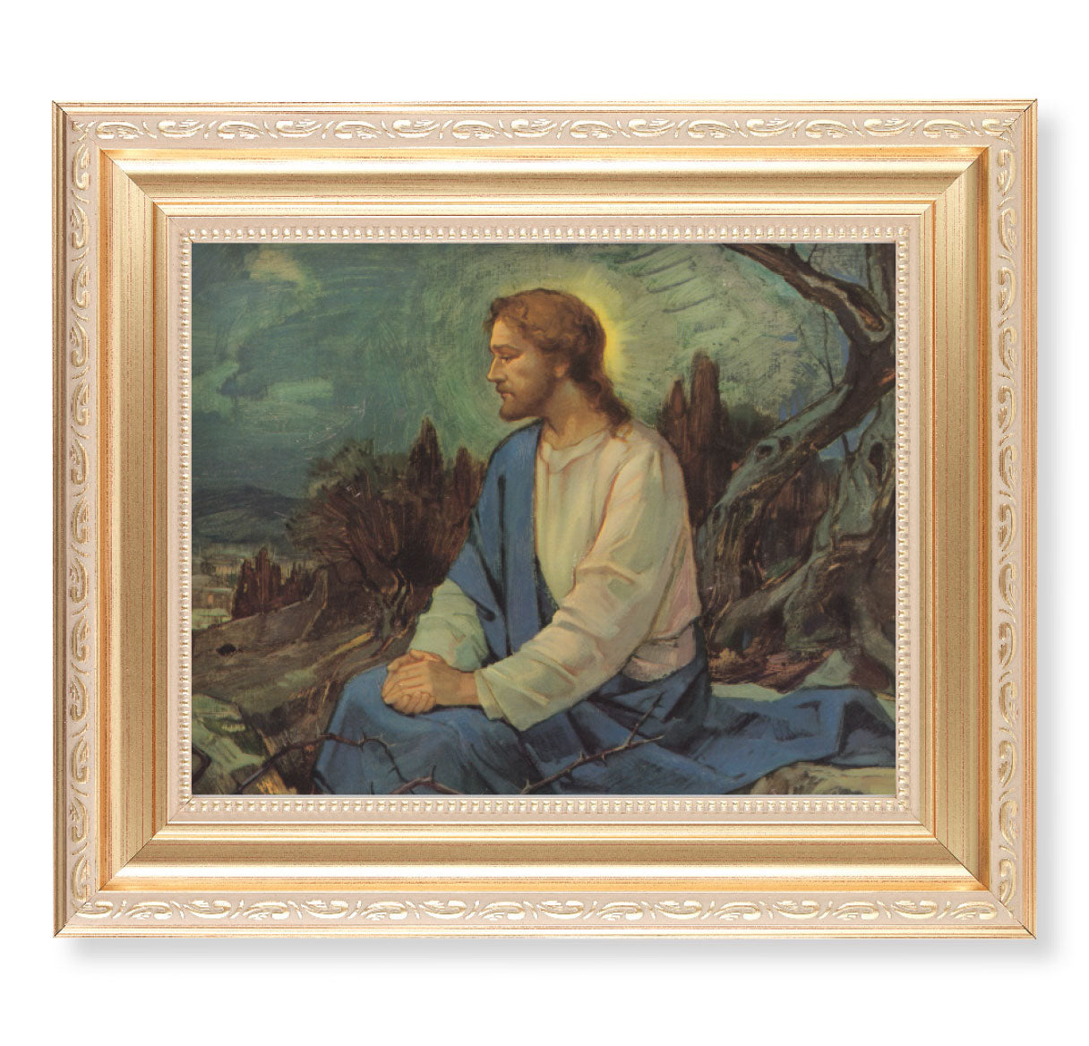 Meditation in the Garden Gold Framed Art