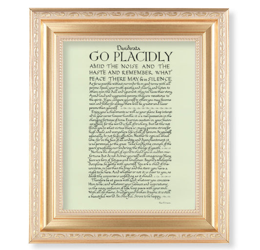 Go Placidly Gold Framed Art