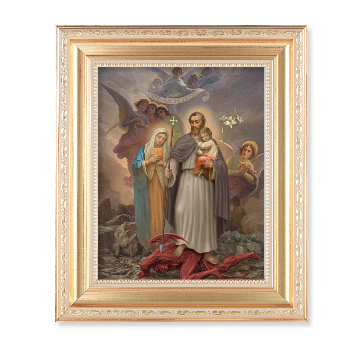 St. Joseph "Terror of Demons" Gold Framed Art