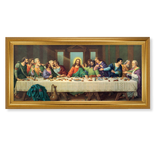 Last Supper Gold Framed Art