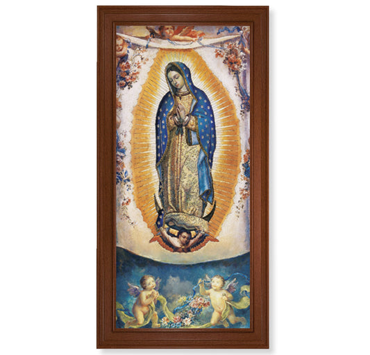 Our Lady of Guadalupe Walnut Finish Framed Art