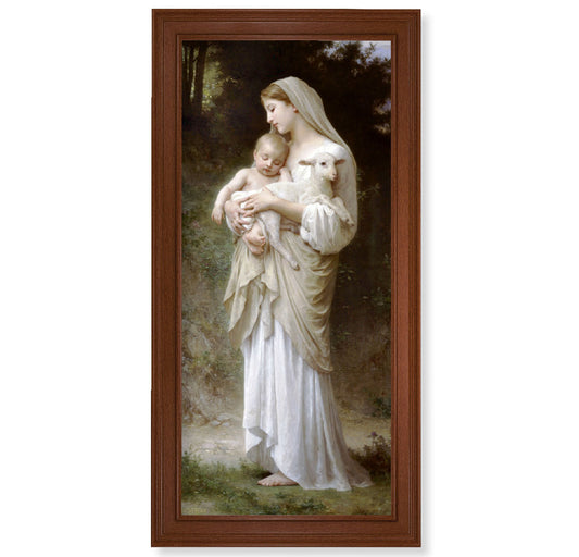 Divine Innocence Walnut Finish Framed Art