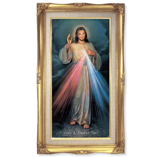 Divine Mercy Gold-Leaf Framed Art