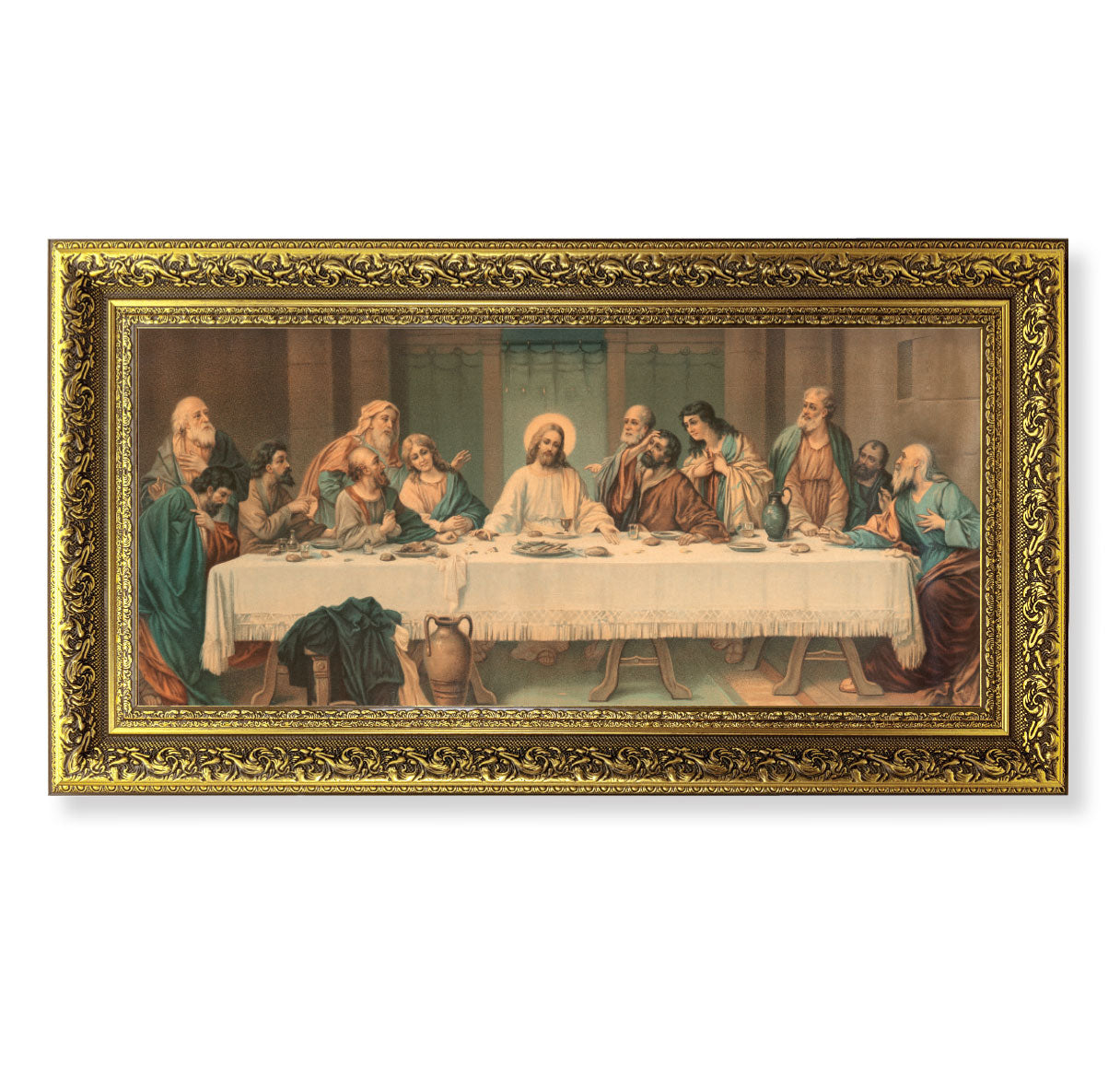 Last Supper Gold-Leaf Framed Art