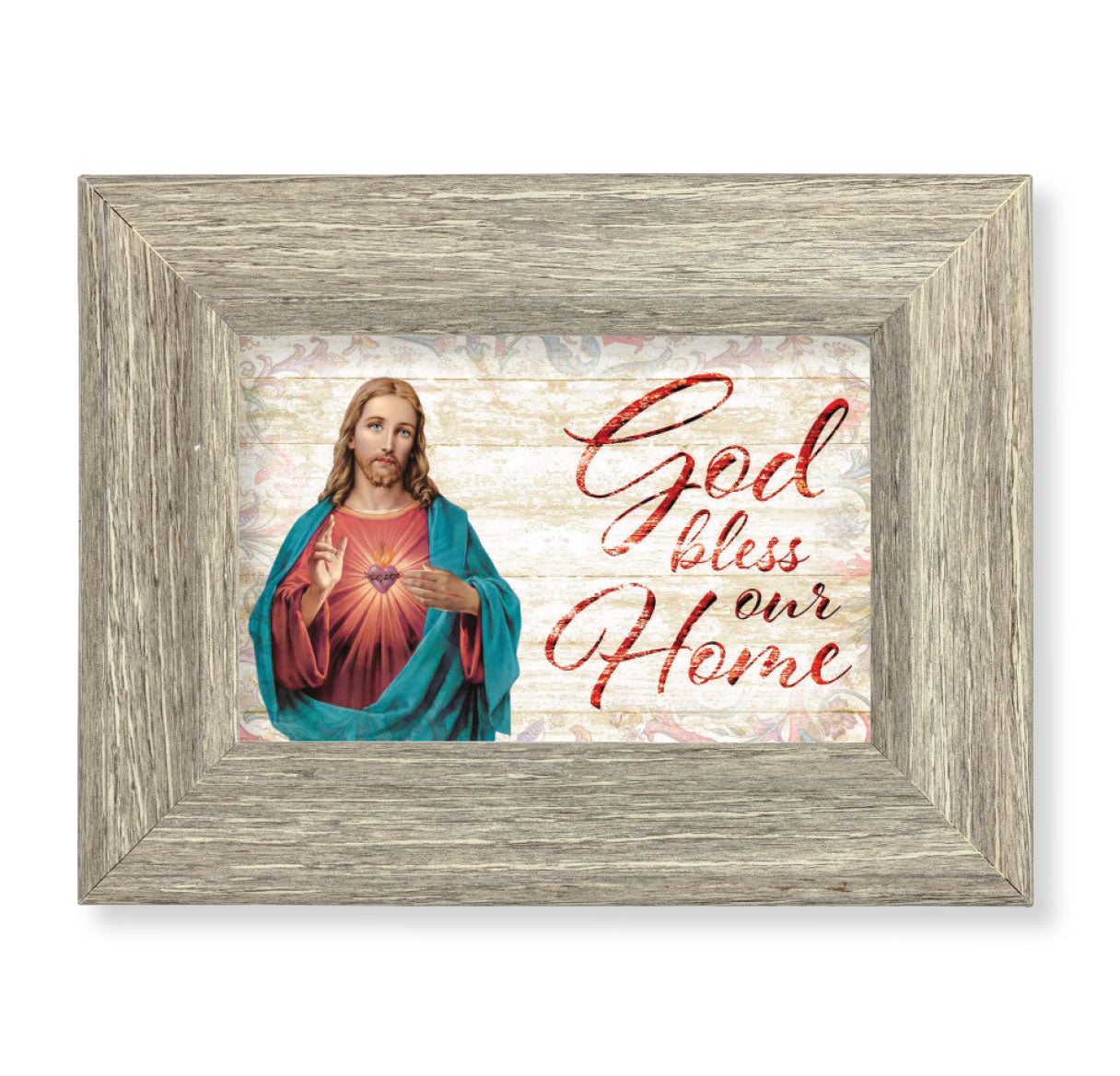 Sacred Heart of Jesus Gray Framed Art