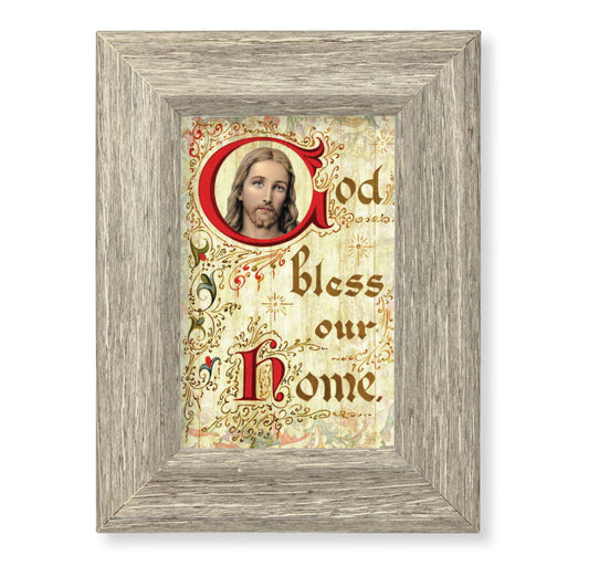 God Bless This Home Gray Framed Art