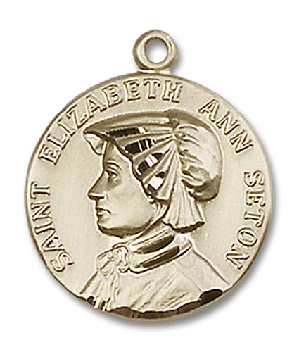 14kt Gold Saint Elizabeth Ann Seton Medal