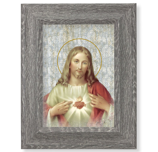 Sacred Heart of Jesus Gray Framed Art