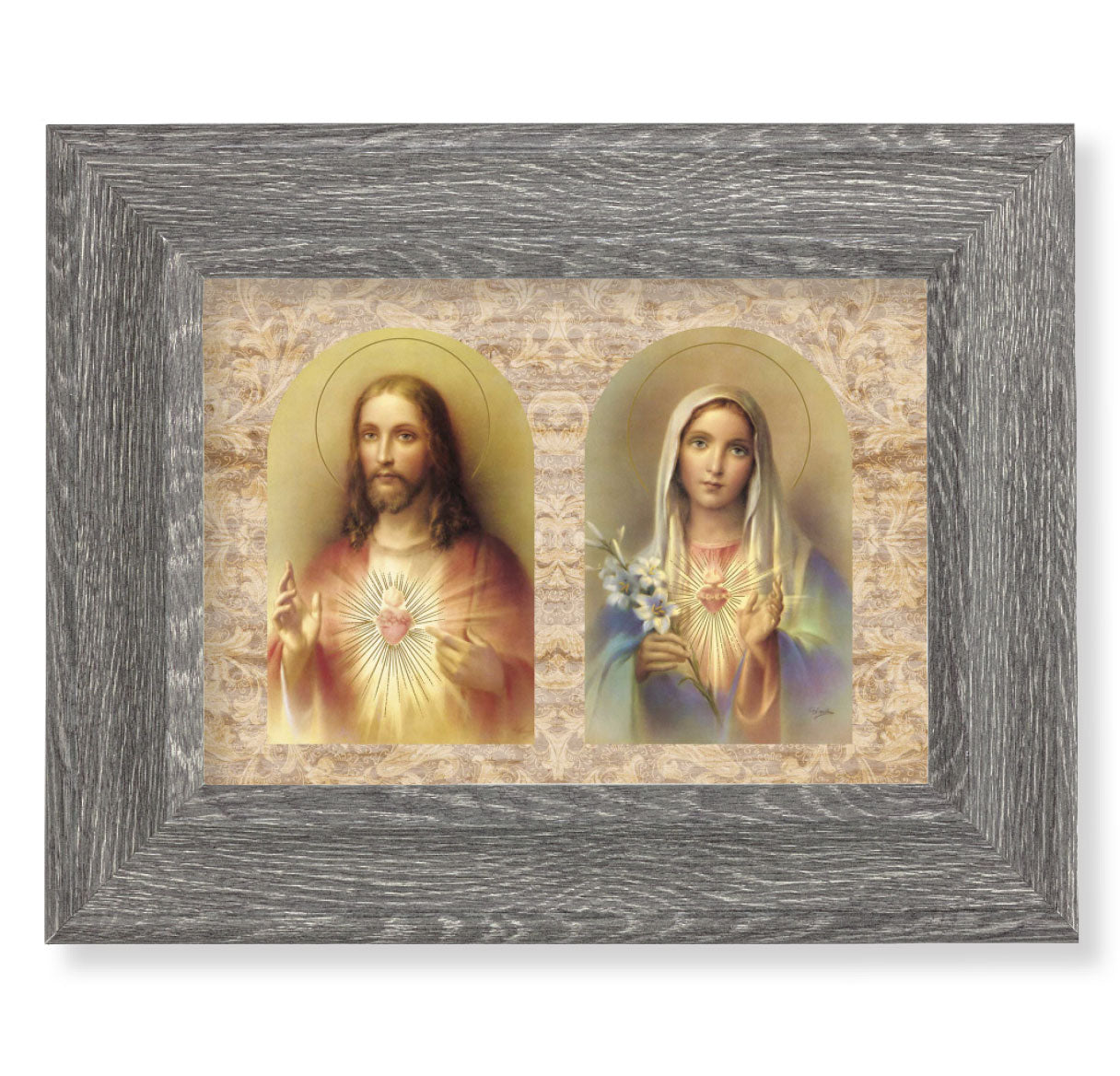 The Sacred Hearts Gray Framed Art