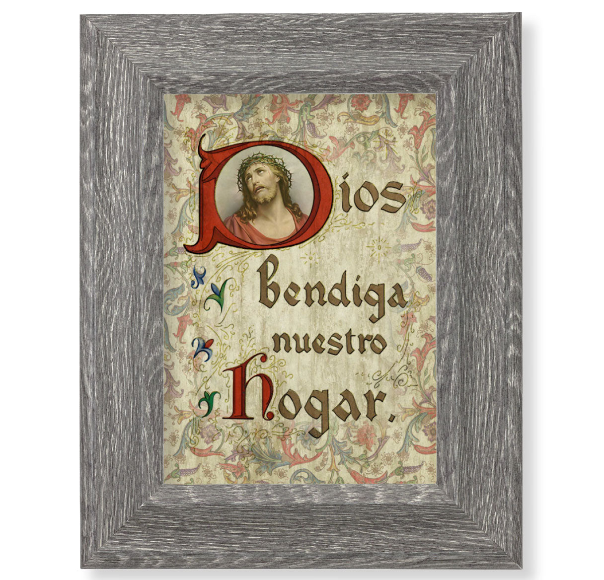 House Blessing (Spanish) Gray Framed Art