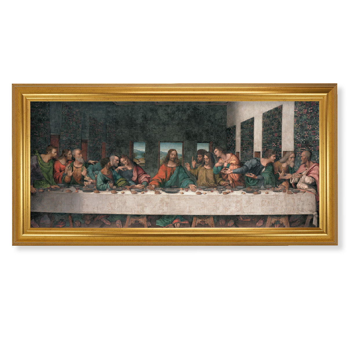 Last Supper Gold Framed Art