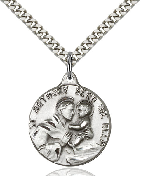 Sterling Silver Saint Anthony Pendant