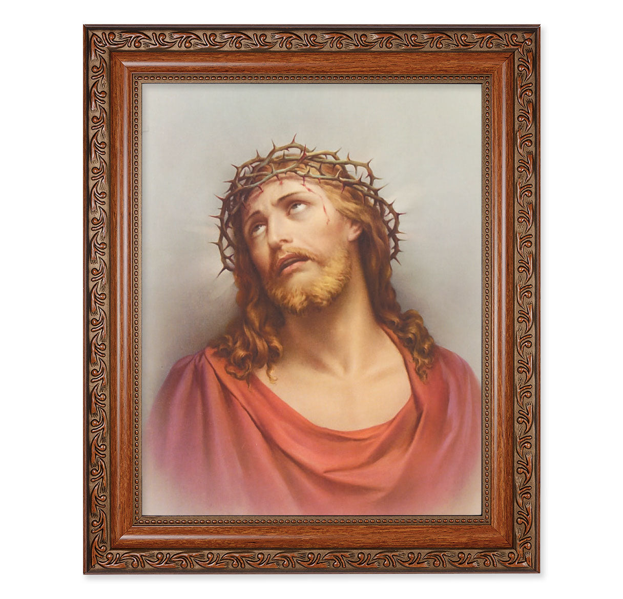 Christ in Agony Mahogany Finished Framed Art