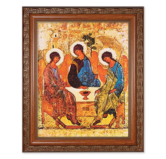 Holy Trinity Mahogany Finished Framed Art