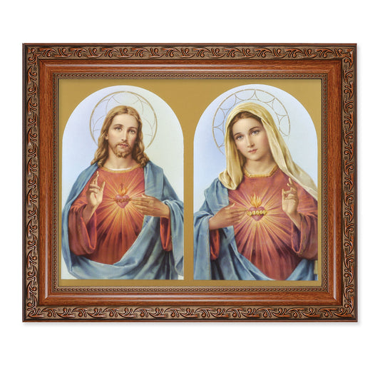 The Sacred Hearts Mahogany Finished Framed Art