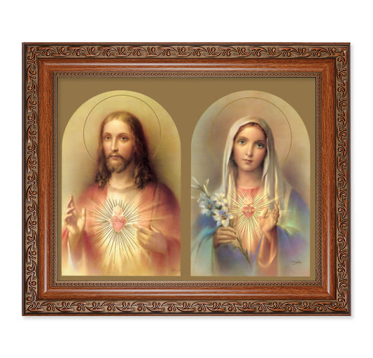 The Sacred Hearts Mahogany Finished Framed Art