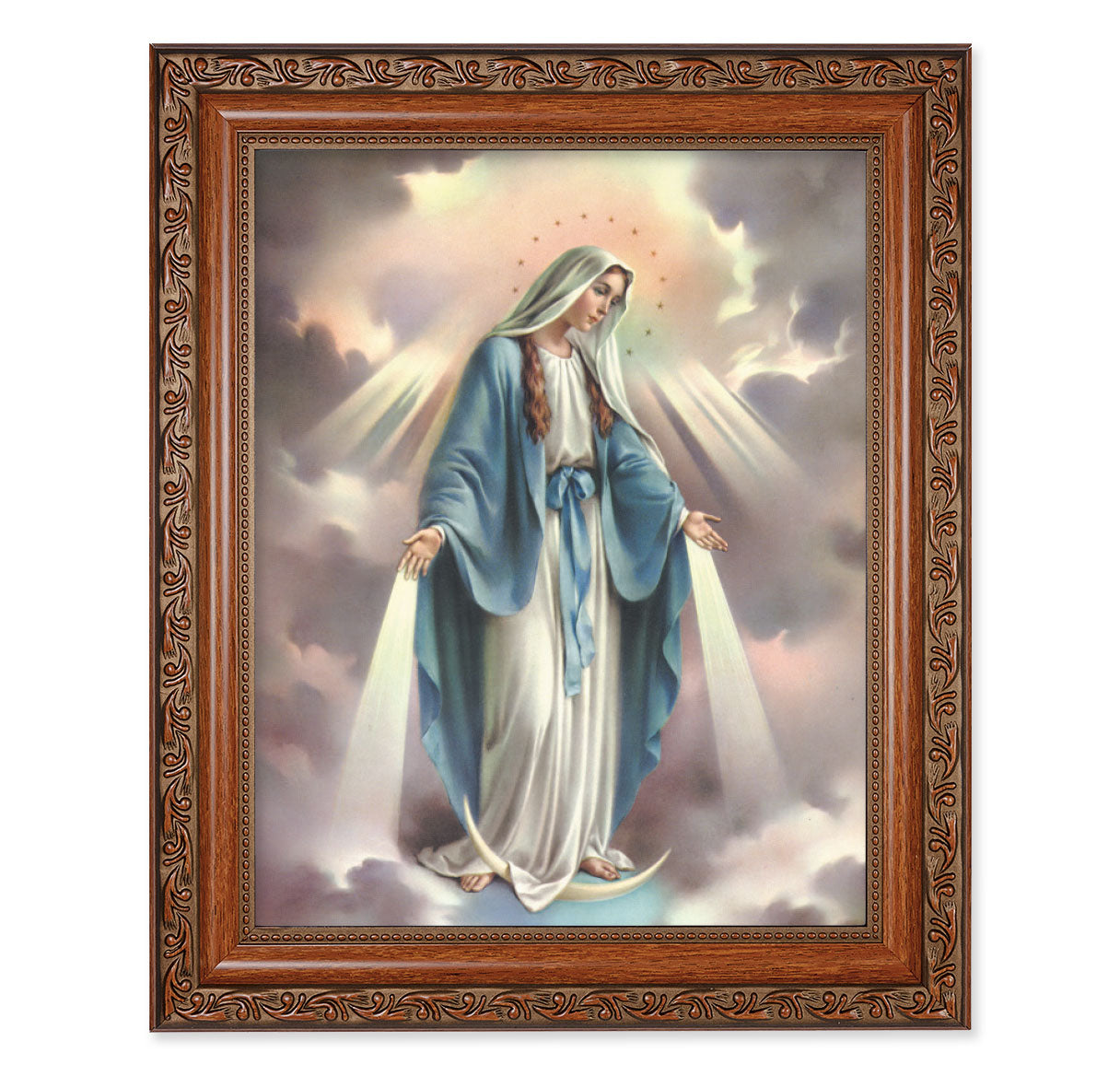 Our Lady of Grace Mahogany Finished Framed Art