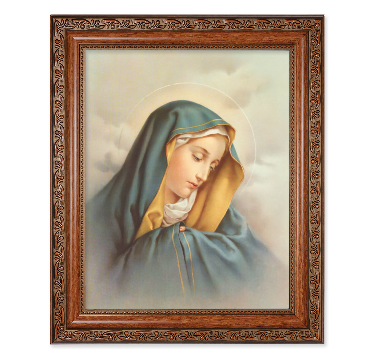 Our Lady of Sorrows Mahogany Finished Framed Art