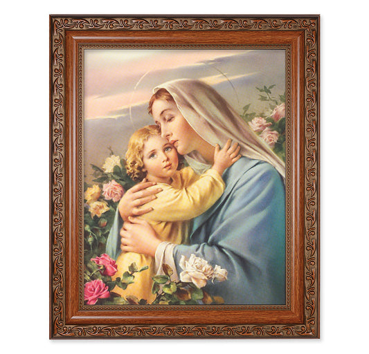 Madonna and Child Mahogany Finished Framed Art