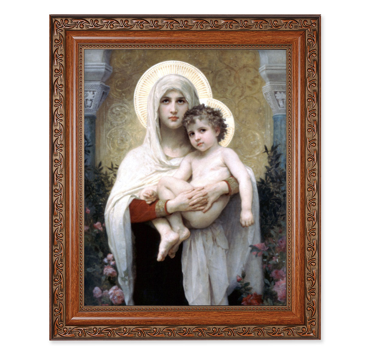 Madonna and Child Mahogany Finished Framed Art