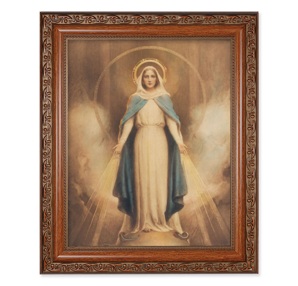 Miraculous Mary Mahogany Finished Framed Art
