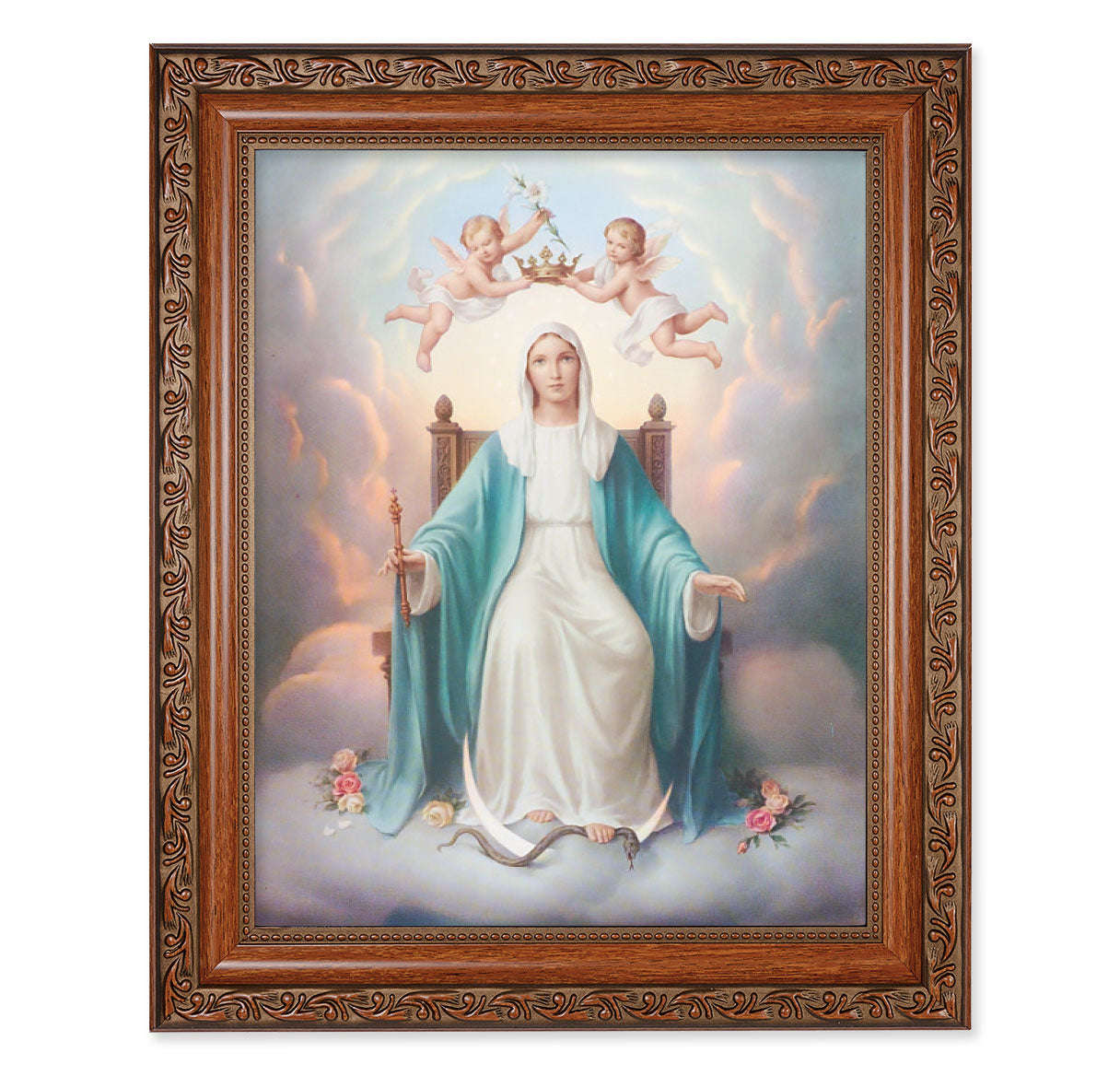 Queen of Heaven Mahogany Finished Framed Art