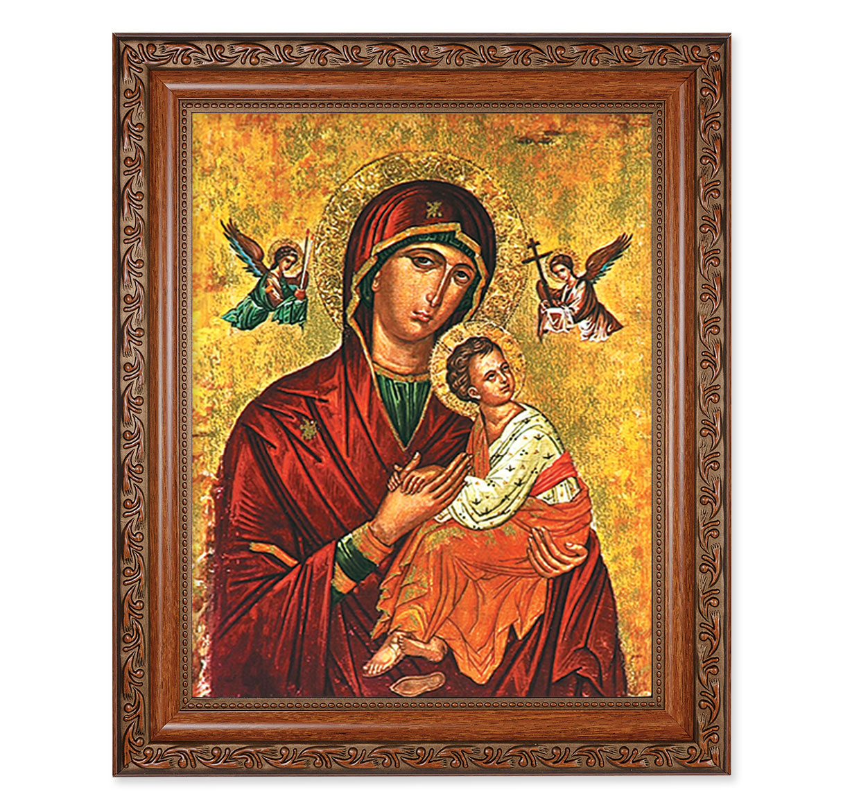 Our Lady of Passion Mahogany Finished Framed Art