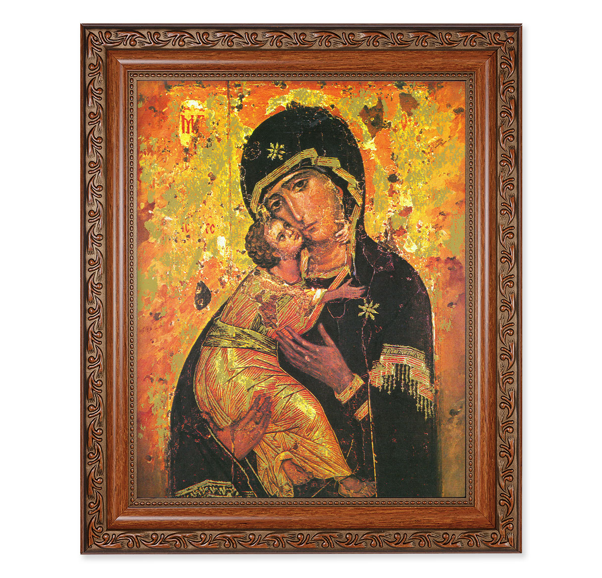 Our Lady of Vladimir Mahogany Finished Framed Art