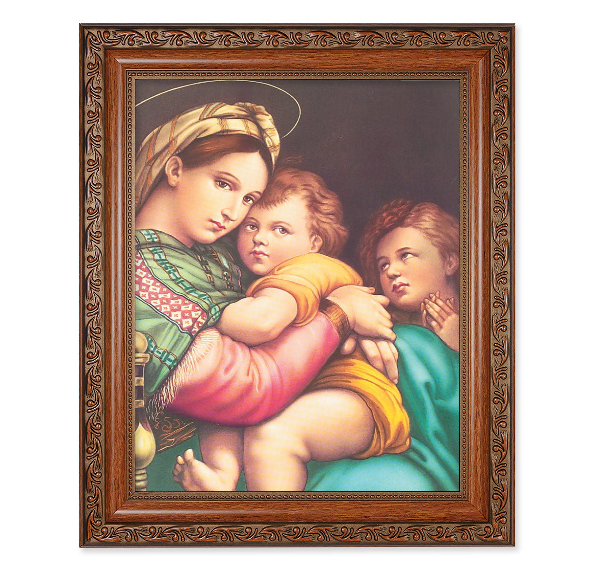 Madonna and Child Mahogany Finished Framed Art